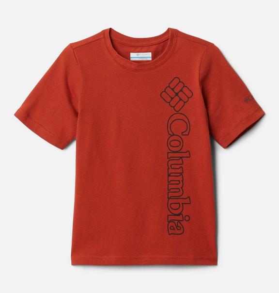 Columbia Happy Hills T-Shirt Red For Boys NZ75810 New Zealand